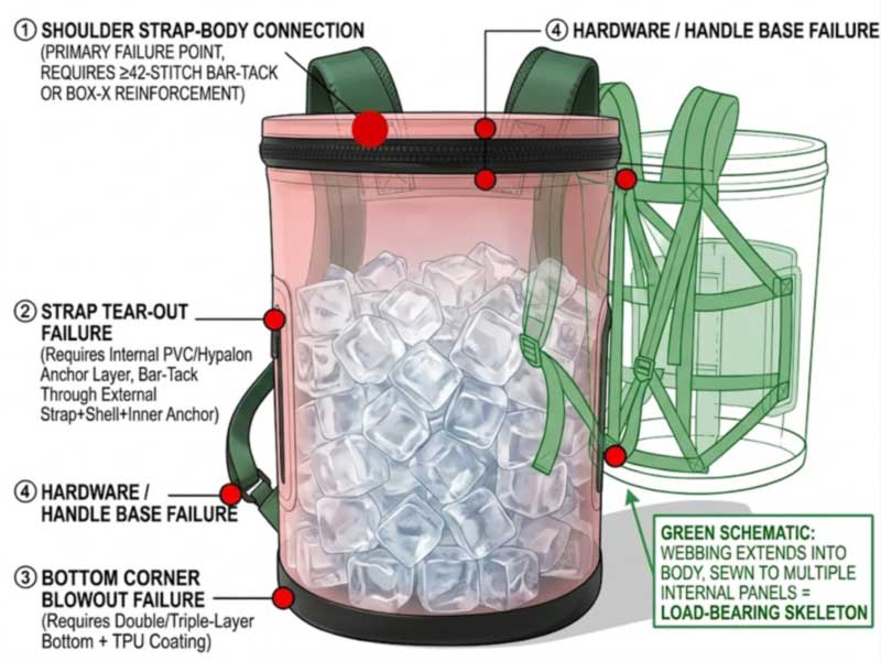 Fornecedor de mochila refrigeradora para serviços pesados: construída para abrasão e sobrecarga Fornecedor de mochila refrigeradora para serviços pesados: construída para abrasão e sobrecarga