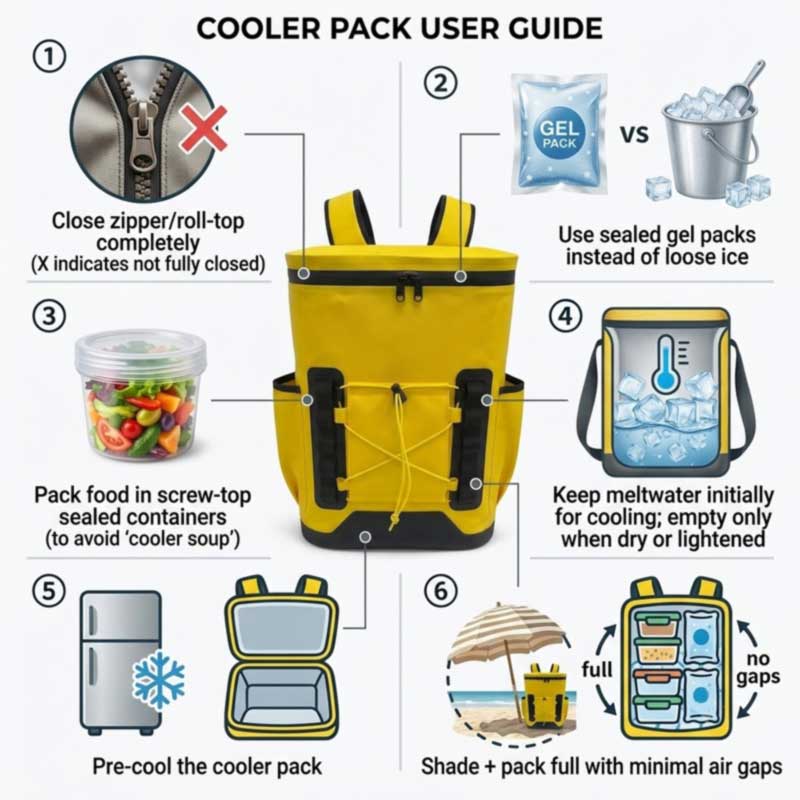 Mochilas refrigeradoras à prova de vazamentos: evite vazamentos de água derretida para sempre Mochilas refrigeradoras à prova de vazamentos: evite vazamentos de água derretida para sempre