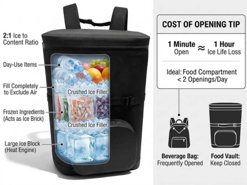 Mochilas refrigeradas para acampamento: retenção de frio por vários dias na trilha