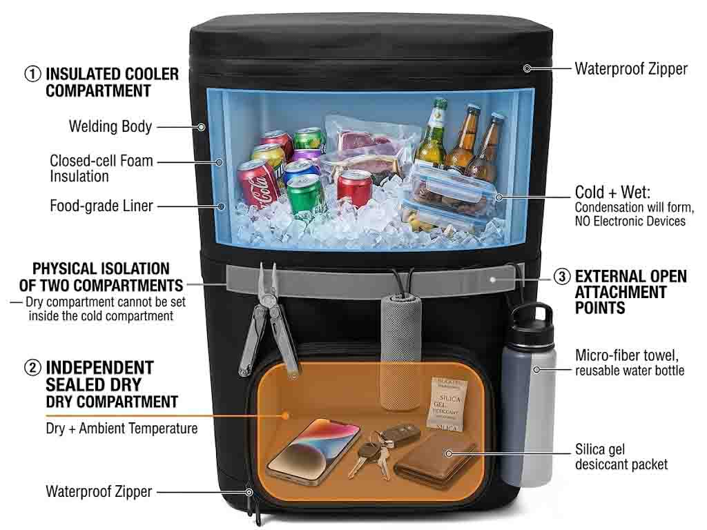 Mochilas refrigeradoras para barcos: armazenamento a seco que funciona como refrigerador Mochilas refrigeradoras para barcos: armazenamento a seco que funciona como refrigerador