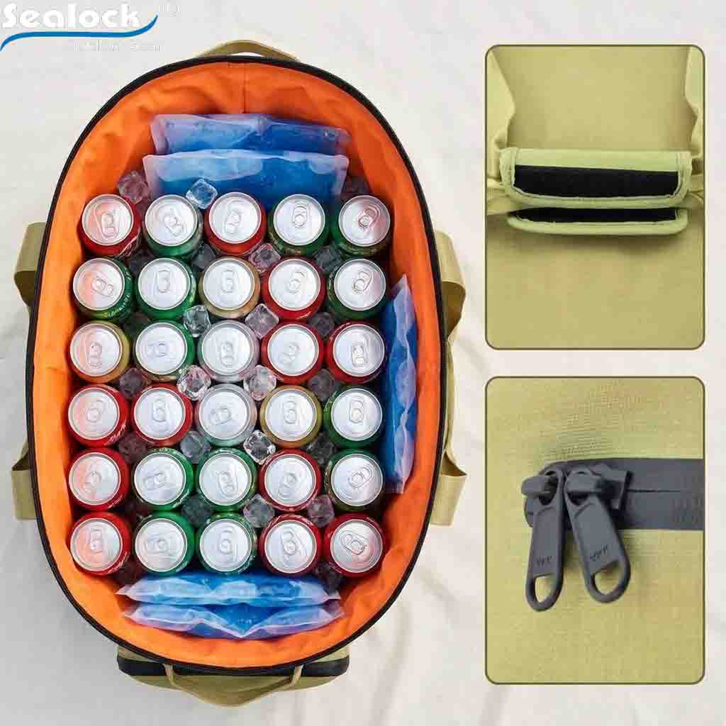 large insulated cooler tote bag holding 30 cans with thickened handle large insulated cooler tote bag holding 30 cans with thickened handle
